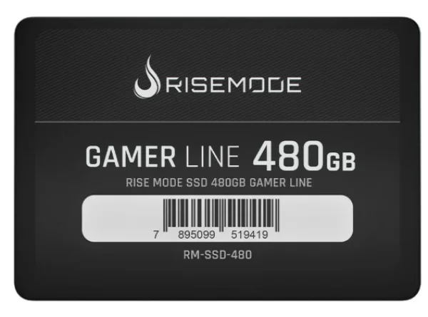 SSD Rise Mode Gamer Line, 480GB, SATA III, Leitura: 530MB/s, Grava��o: 520MB/s, Preto - RM-SSD-480