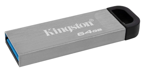 Pen Drive 64GB Kingston DataTraveler Kyson, USB 3.2 Gen 1, Leitura de 200MB/s, Metal - DTKN/64GB
