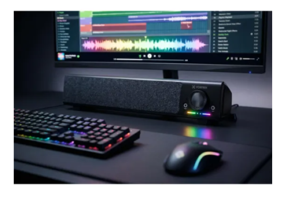 Soundbar Gamer Fortrek Sonar Com Fio Preta