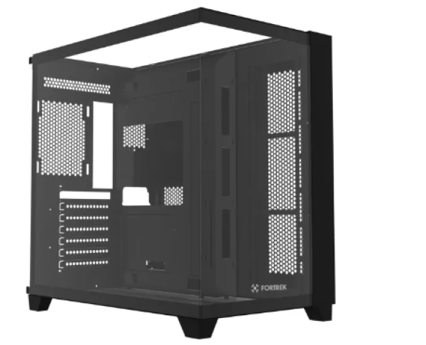 Gabinete Gamer Fortrek Clarity Full Glass Aqu�rio Preto