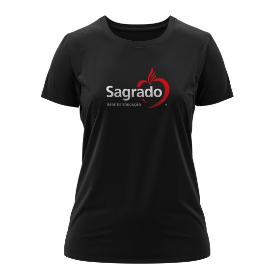 CAMISETA BABY LOOK PRETA ENSINO MÉDIO