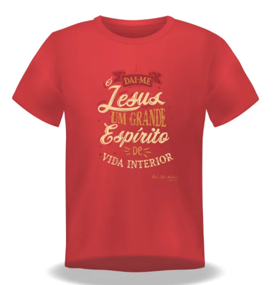 CAMISETA VERMELHO FRASE