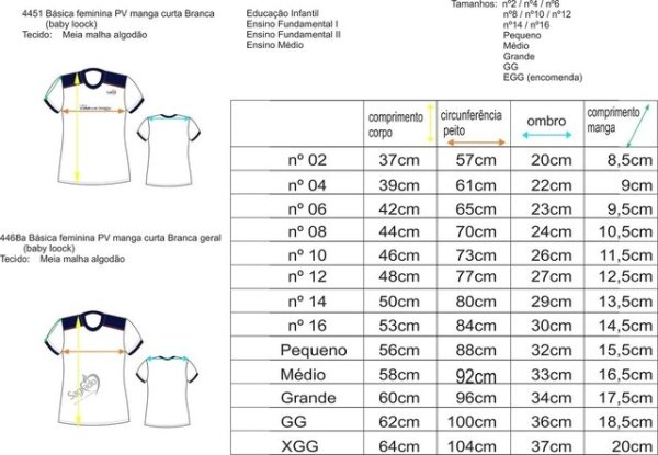 Camiseta Feminina (Baby Look) Algodão Manga Curta - Branca Geral