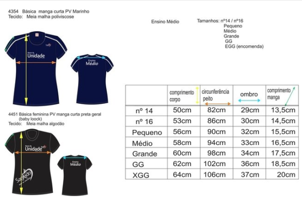 CAMISETA FEM (BABY LOOK) GERAL M/C PV MARINHO ENSINO M�DIO