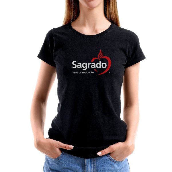 CAMISETA BABY LOOK PRETA ENSINO M�DIO