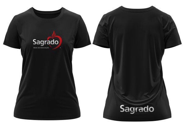 CAMISETA BABY LOOK PRETA ENSINO M�DIO