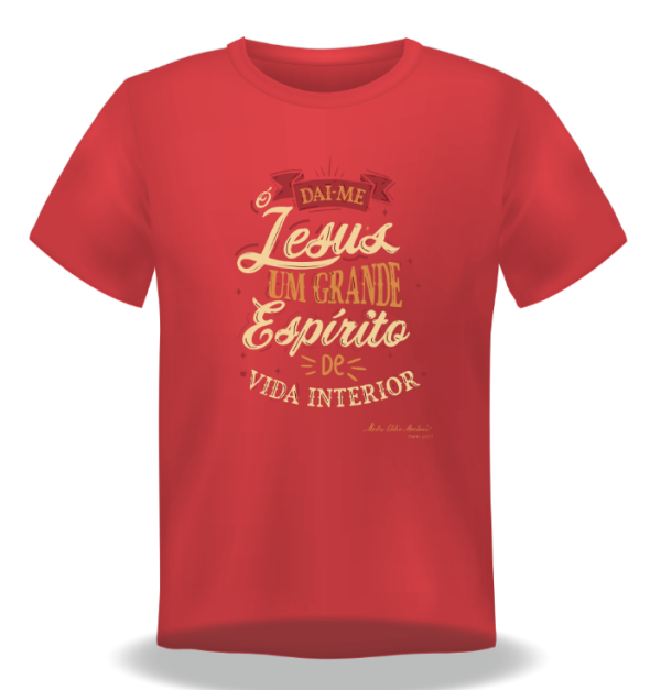 CAMISETA VERMELHO FRASE