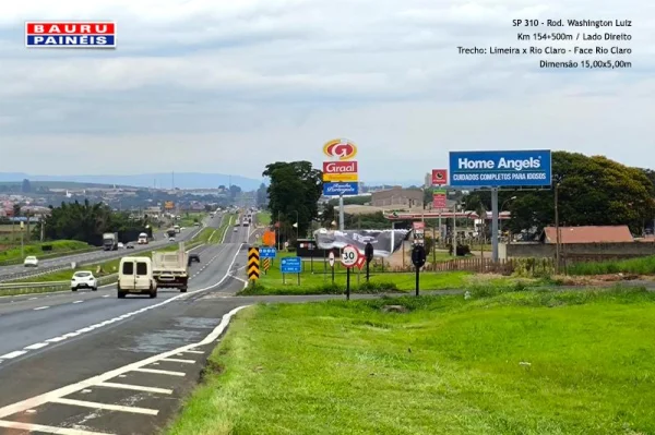SP 310 - Rod. Washington Luiz  - Km 154+500m