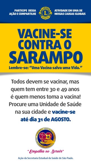 Campanha de Vacina��o Contra o Sarampo