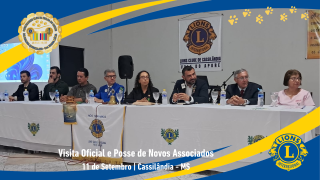 Visita Oficial e Posse de Novos Associados Lions Clube Cassil�ndia Vale do Apor�