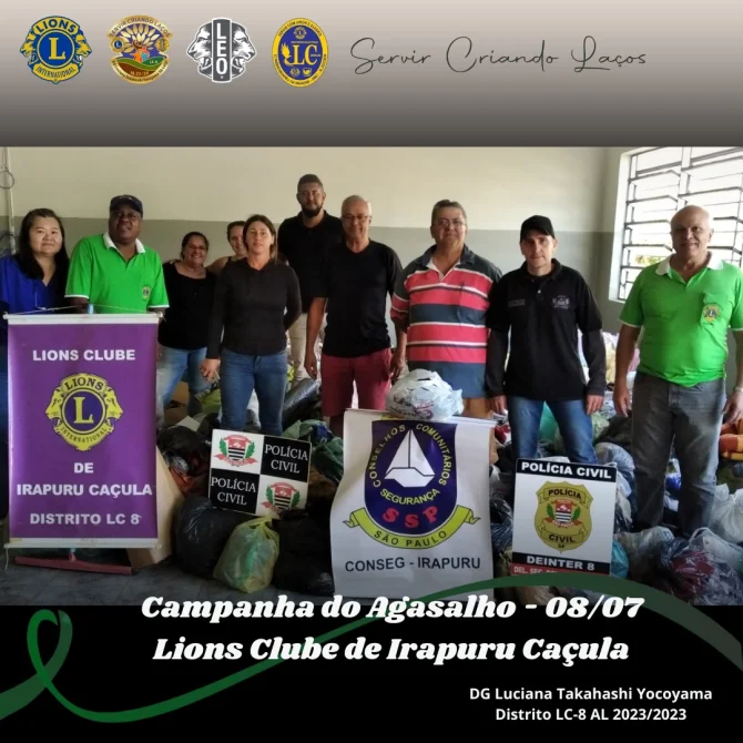 Campanha do Agasalho - Lions Clube Irapuru Caçula