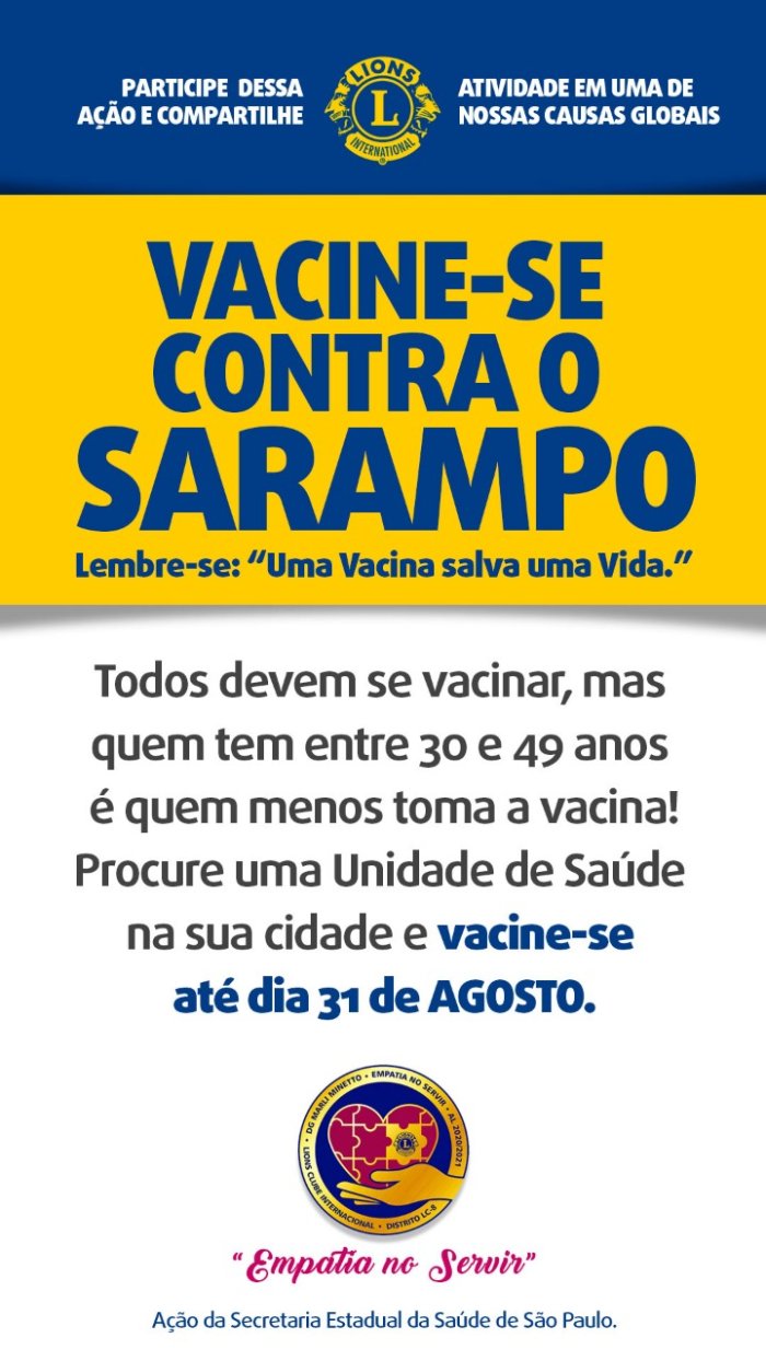Campanha de Vacina��o Contra o Sarampo