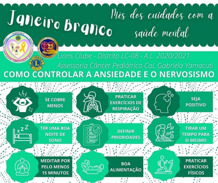 Janeiro Branco - M�s de Cuidados com a Sa�de Mental