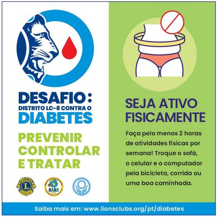 Desafio Distrito LC 8 na luta contra o DIABETES