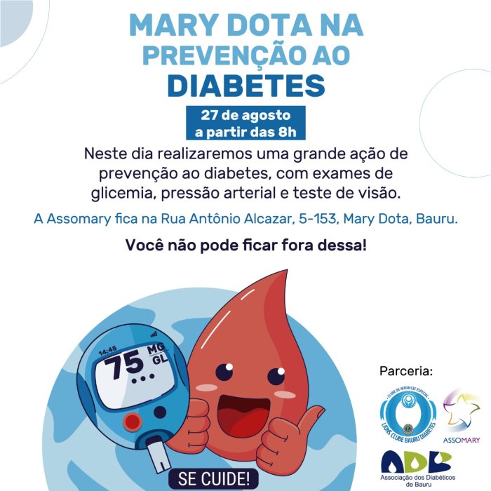 A��o de Sa�de para detec��o e preven��o o Diabetes -  Lions Clube Bauru Diabetes