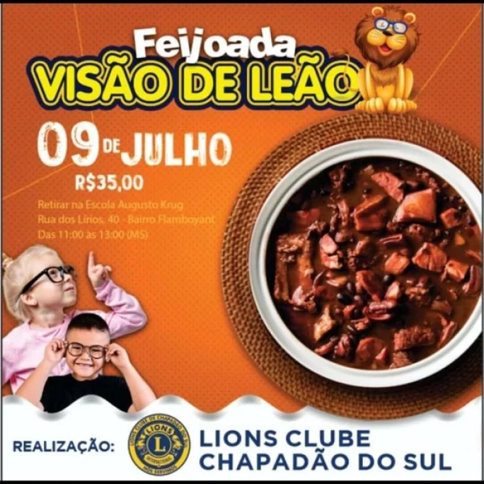 Feijoada Viso de Leo do Lions Clube Chapado do Sul