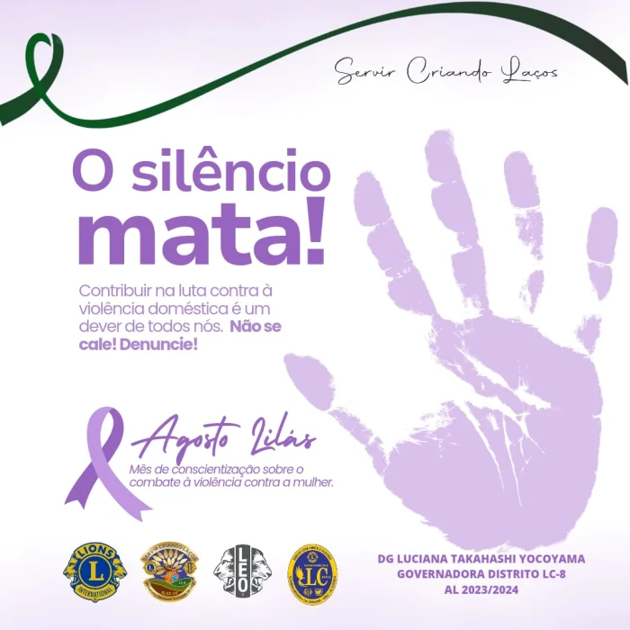 Agosto Lils: ms de conscientizao no combate  violncia contra a mulher