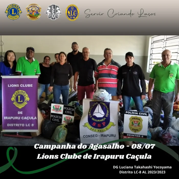 Campanha do Agasalho - Lions Clube Irapuru Caula