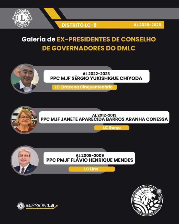 Ex-Presidentes de Conselho de Governadores do DMLC