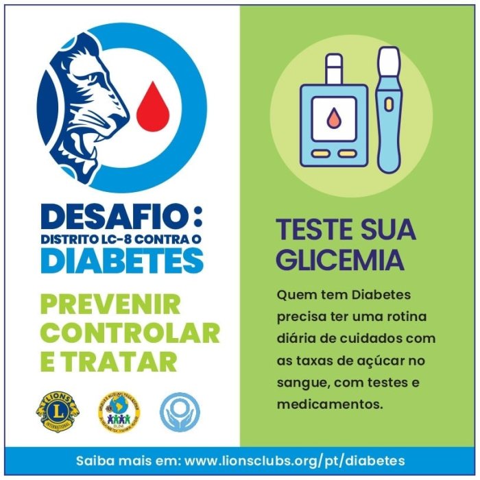 Desafio: Distrito LC-8 contra o Diabetes - Glicemia