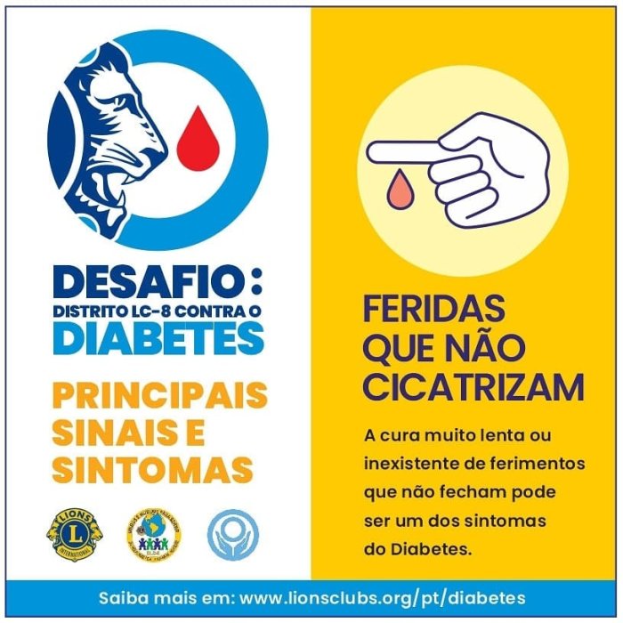 Desafio: Distrito LC-8 contra o Diabetes - Cicatriza��o