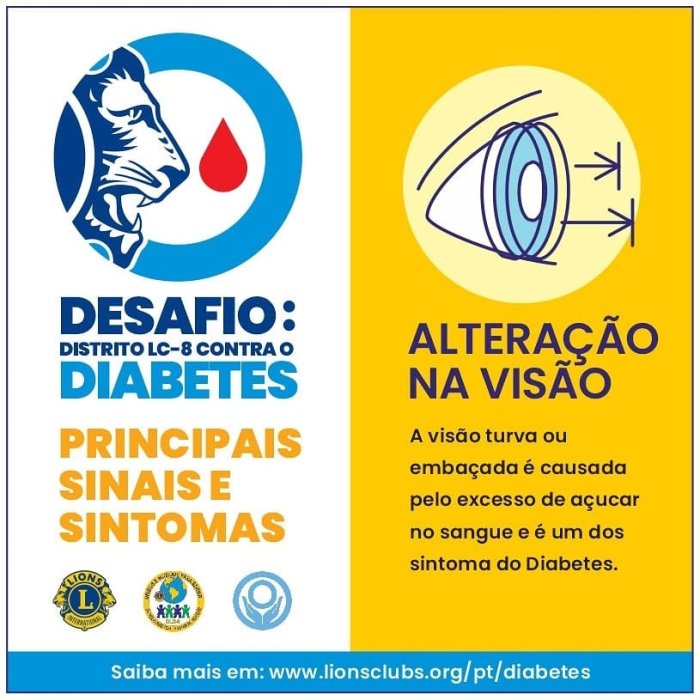 Desafio: Distrito LC-8 contra o Diabetes - Altera��o de Vis�o