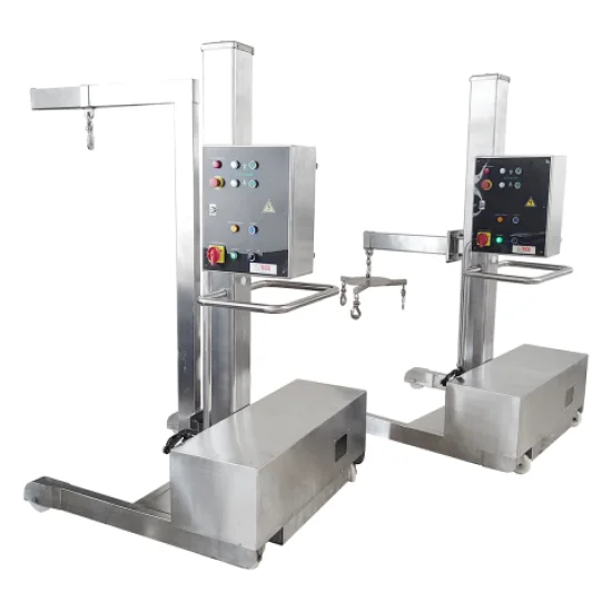 EBEI-06 ELEVADOR BASCULADOR DE TAMBOR AUTOMATIZADO - COM BATERIA
