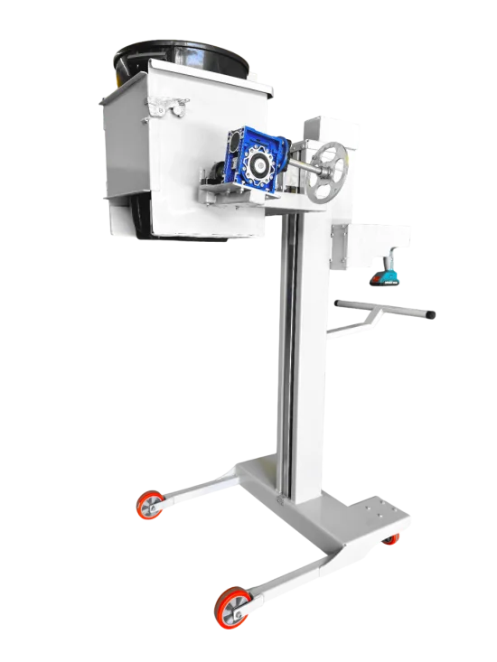 EMEC-02 Elevador El�trico com Entornamento Manual para Recipientes Pequenos