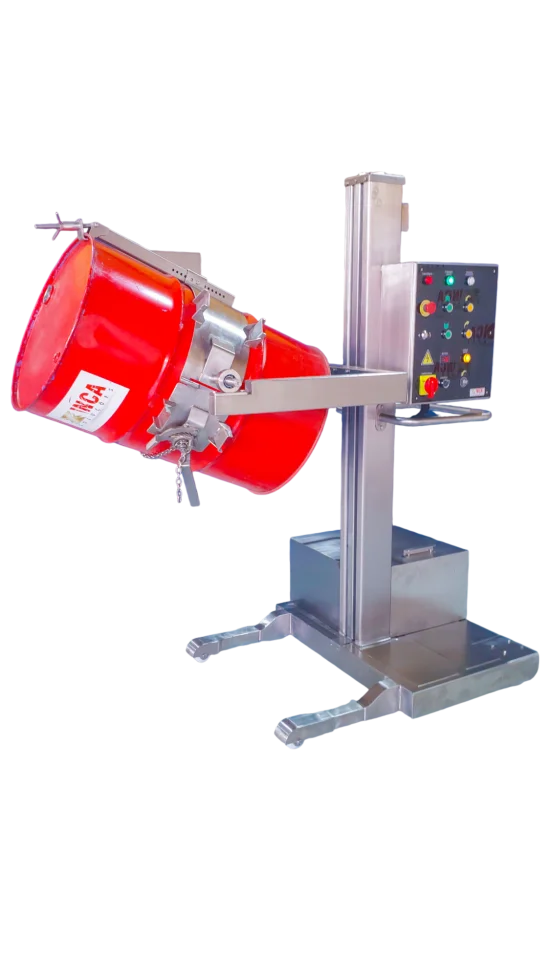 EBEI-06 ELEVADOR BASCULADOR DE TAMBOR AUTOMATIZADO - COM BATERIA