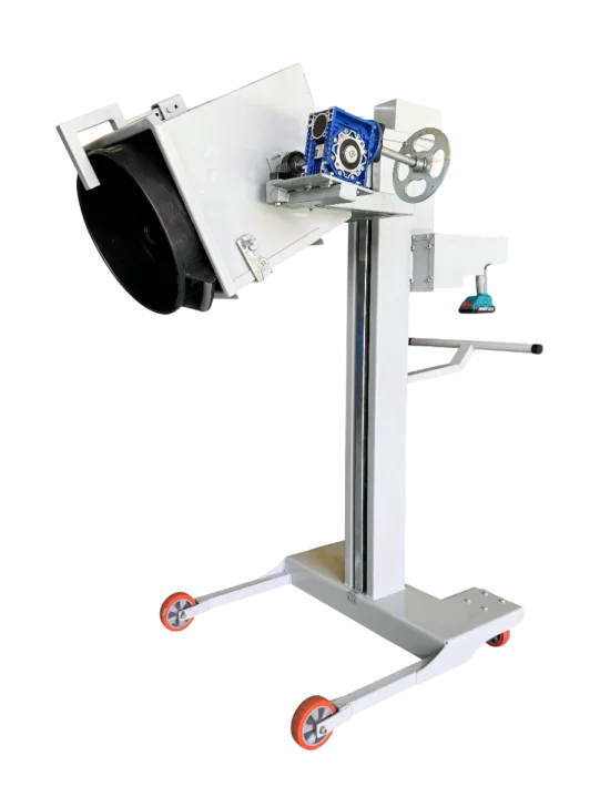 EMEC-02 Elevador El�trico com Entornamento Manual para Recipientes Pequenos