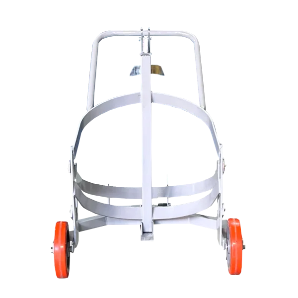 Carrinho manual para bombona 200L modelo TI-02 da INCA vista frontal