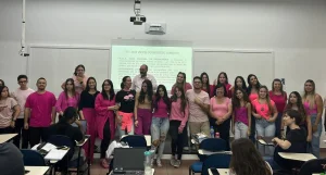 Iteanos vestiram rosa em aluso  campanha do ms de outubro