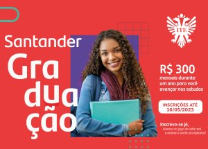 Santander abre inscrições para 2 mil bolsas de estudo 