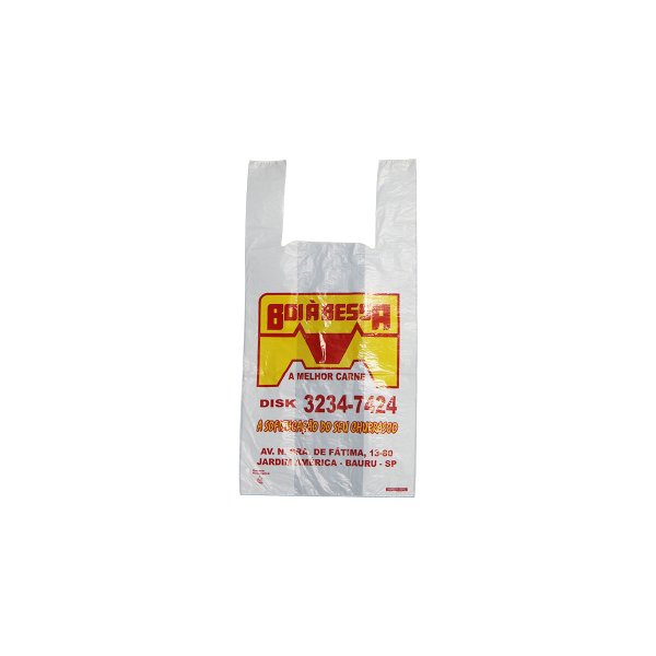 Sacolas Pl�sticas � Al�a Camiseta - Para A�ougues e Supermercados