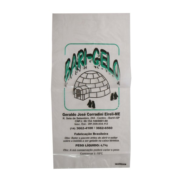 Sacos Pl�sticos Para Embalagem de Gelo - Branco ou Transparente