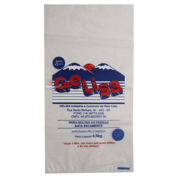 Sacos Pl�sticos Para Embalagem de Gelo - Branco ou Transparente