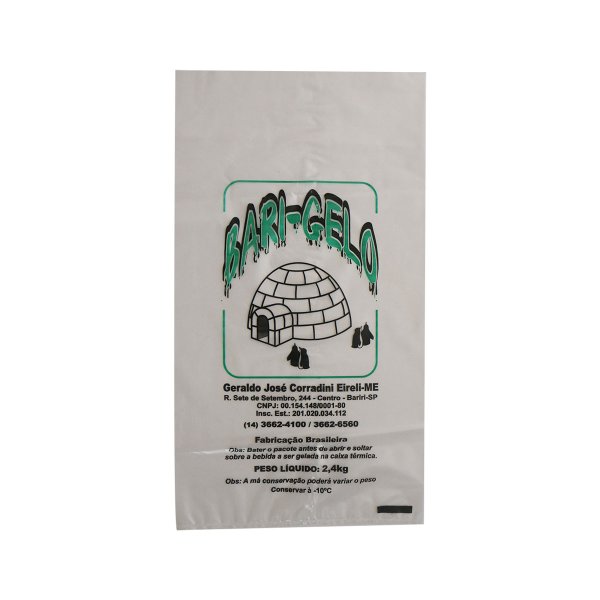 Sacos Pl�sticos Para Embalagem de Gelo - Branco ou Transparente