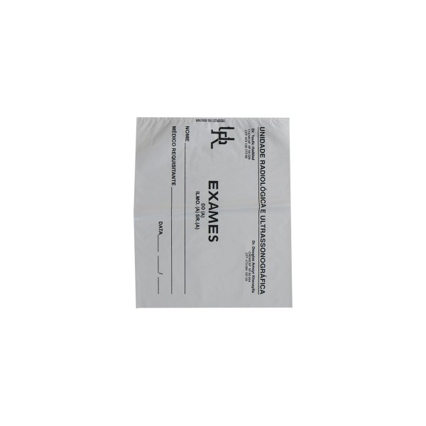 Envelope de Platico para Hospitais