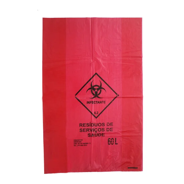 Sacos Plsticos - Vermelho - Infectante- Resduos de Servio de Sade
