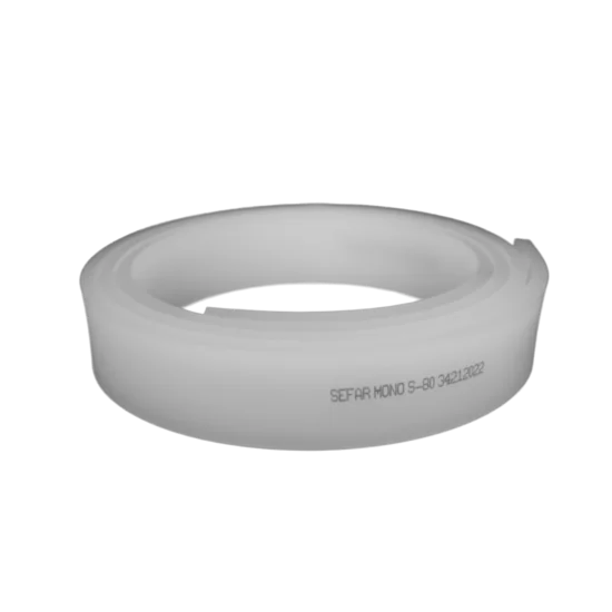 Tira de Poliuretano (P.U) Mono-S 950 80 Shor - Natural Formato 5x1 cm