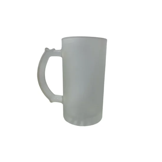 Caneca chopp de vidro jateada 475 ml