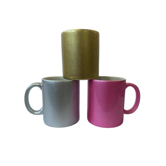 Caneca de porcelana AZ metalizada 325 ml marca Sublime