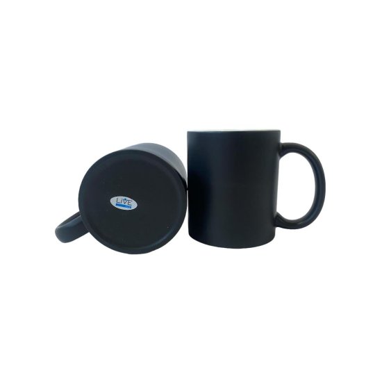 Caneca Cer�mica 325 ML Magica Preto Fosco Live