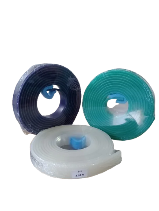 Tira de Poliuretano (P.U) 85 Shor Chanfrada Azul p/ caneta Sefar