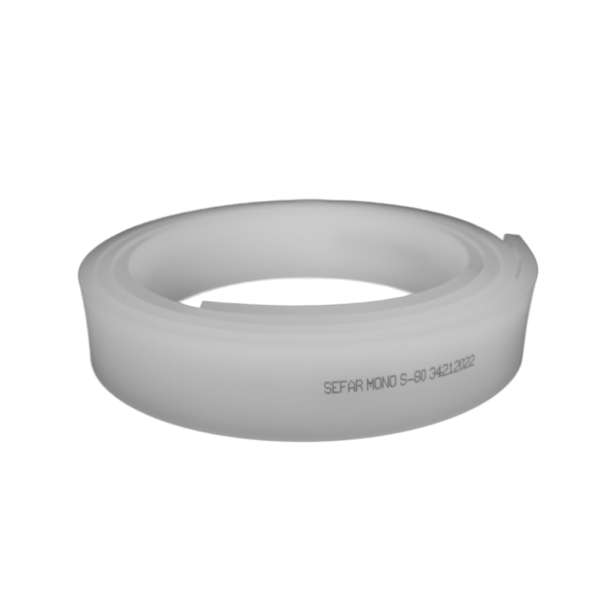 Tira de Poliuretano (P.U) Mono-S 950 80 Shor - Natural Formato 5x1 cm