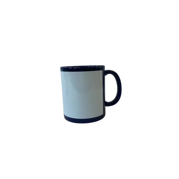 Caneca de cermica Azul Escuro com Tarja Branca 325 ML Live