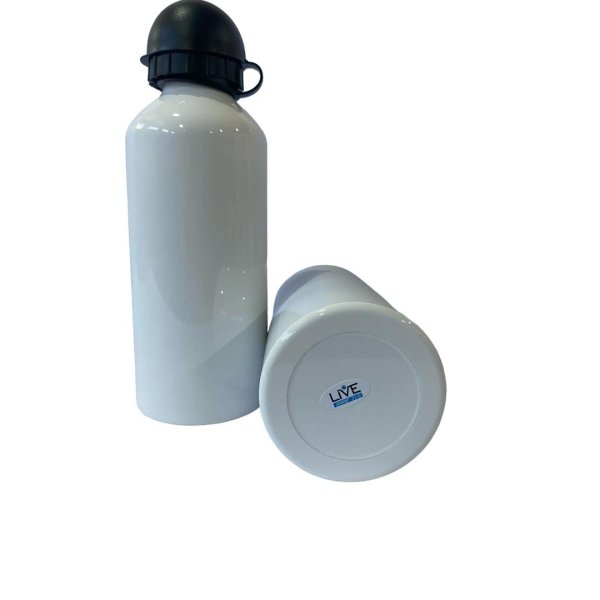 Squeeze de Alum�nio Branco Tampa Bola para Sublima��o - 600ml