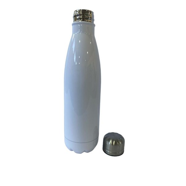 Garrafa t�rmica branca cola inox  para sublima��o   - 700ml