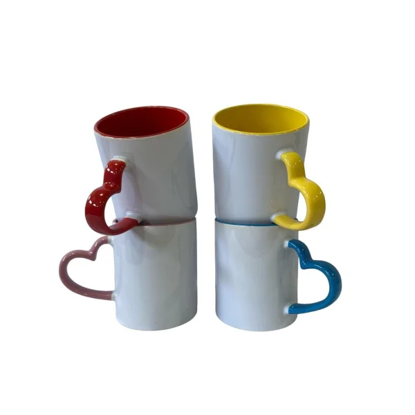 Caneca Cermica para Sublimao 325 ML Ala Corao Interior Cores