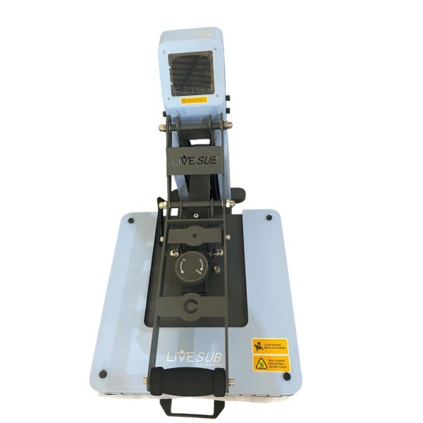 PRENSA MANUAL PLANA ELITE DE GAVERTA 38X38 AZUL  110 VTS